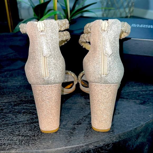 Strappy/sparkly sandal. Can be dressed up or down. Worn once (too tall for me) - Picture 6 of 8